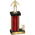 Accented Single Red Glacier Year Wrestling Trophy