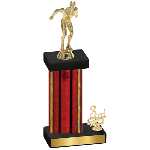 Accented Single Red Glacier Third Place Swimming Trophy
