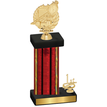 Accented Single Red Glacier First Place Swimming Trophy