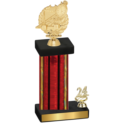 Accented Single Red Glacier Year Swimming Trophy