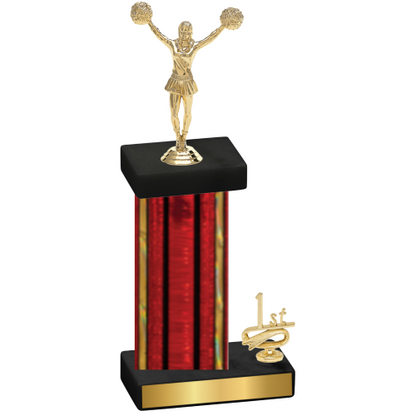 Accented Single Red Glacier First Place Cheerleading Trophy