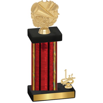 Accented Single Red Glacier First Place Cheerleading Trophy