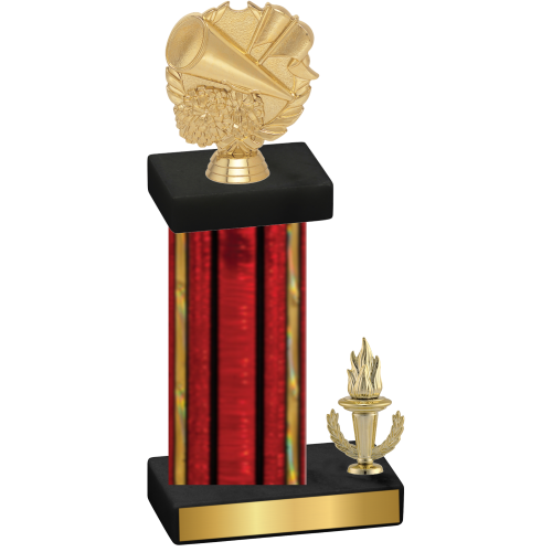 Accented Single Red Glacier Victory Cheerleading Trophy