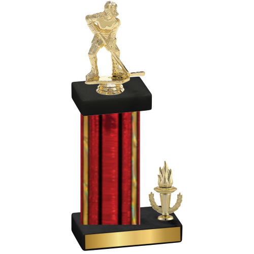 Accented Single Red Glacier Victory Hockey Trophy