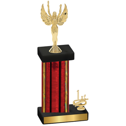 Accented Single Red Glacier First Place Victory Trophy