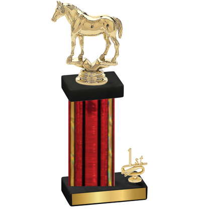 Accented Single Red Glacier First Place Horses Trophy