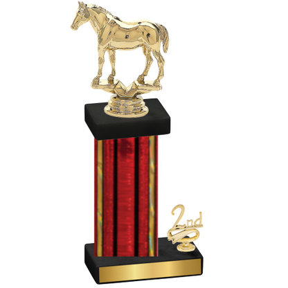 Accented Single Red Glacier Second Place Horses Trophy