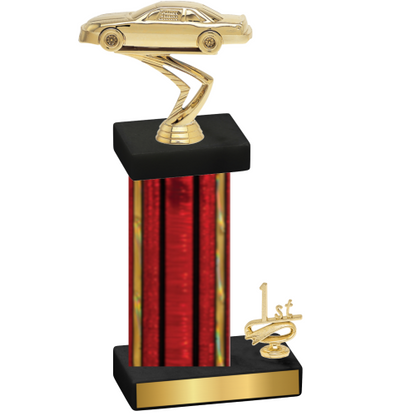 Accented Single Red Glacier First Place Cars Trophy