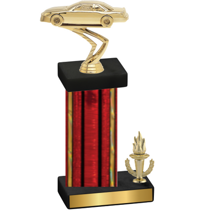 Accented Single Red Glacier Victory Cars Trophy