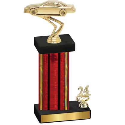 Accented Single Red Glacier Year Cars Trophy