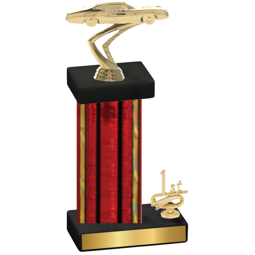 Accented Single Red Glacier First Place Cars Trophy