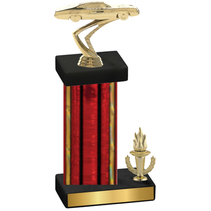 Accented Single Red Glacier Victory Cars Trophy