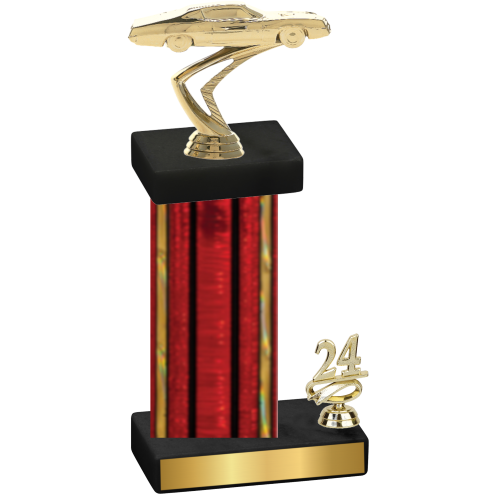 Accented Single Red Glacier Year Cars Trophy