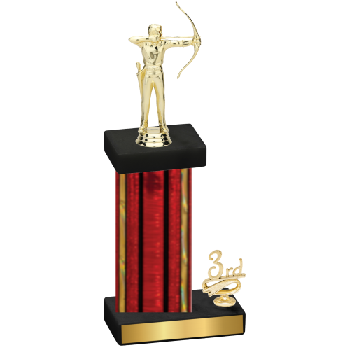 Accented Single Red Glacier Third Place Archery Trophy