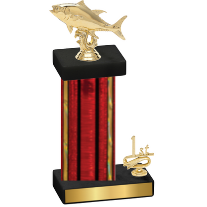 Accented Single Red Glacier First Place Fishing Trophy