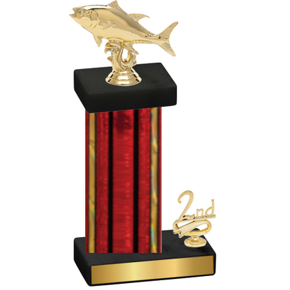 Accented Single Red Glacier Second Place Fishing Trophy