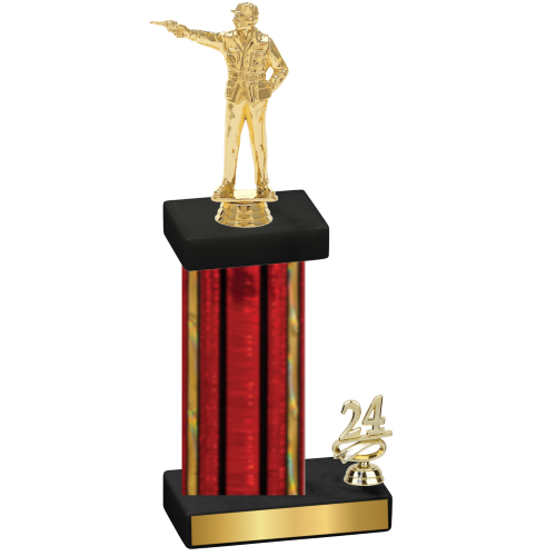 Accented Single Red Glacier Year Shooter Trophy