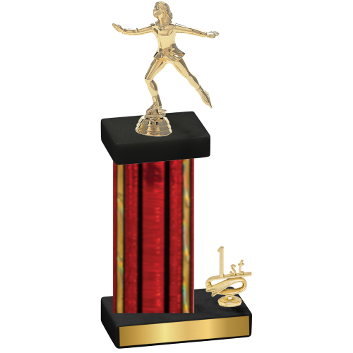 Accented Single Red Glacier First Place Skater Trophy