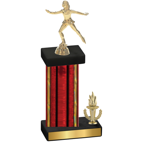 Accented Single Red Glacier Victory Skater Trophy