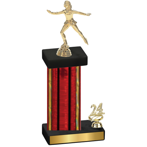 Accented Single Red Glacier Year Skater Trophy