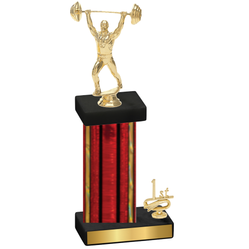 Accented Single Red Glacier First Place Weights Trophy