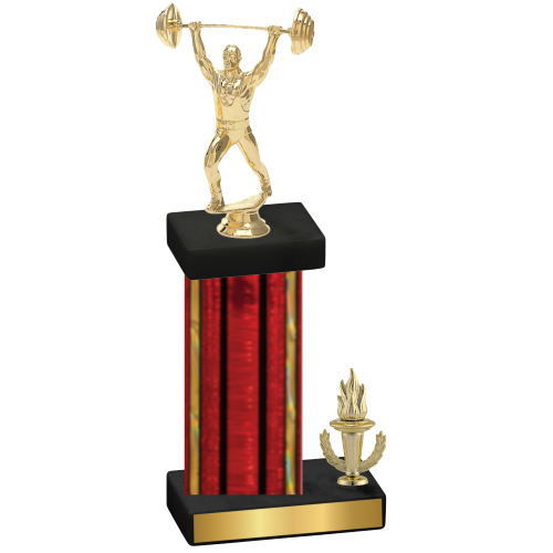 Accented Single Red Glacier Victory Weights Trophy