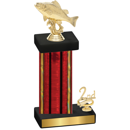 Accented Single Red Glacier Second Place Fishing Trophy