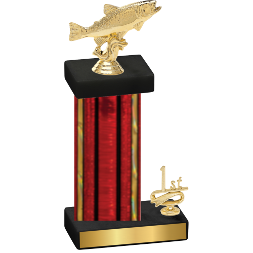 Accented Single Red Glacier First Place Fishing Trophy