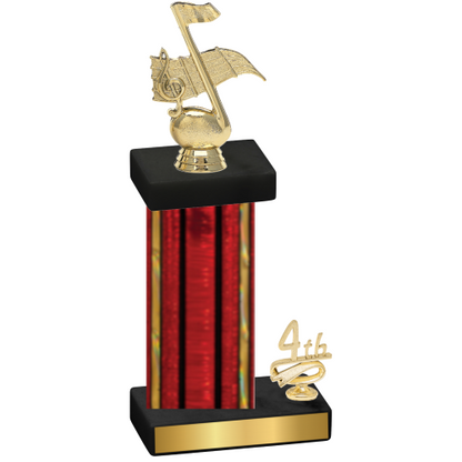 Accented Single Red Glacier Fourth Place Music Trophy