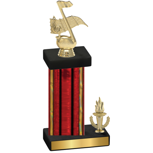 Accented Single Red Glacier Victory Music Trophy