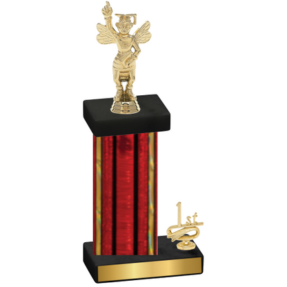 Accented Single Red Glacier First Place Academics Trophy