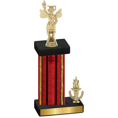 Accented Single Red Glacier Victory Academics Trophy