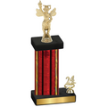 Accented Single Red Glacier Year Academics Trophy