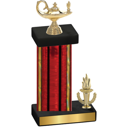 Accented Single Red Glacier Victory Academics Trophy