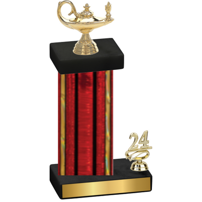 Accented Single Red Glacier Year Academics Trophy