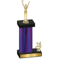 Accented Single Purple Carbon Fiber Year Victory Trophy