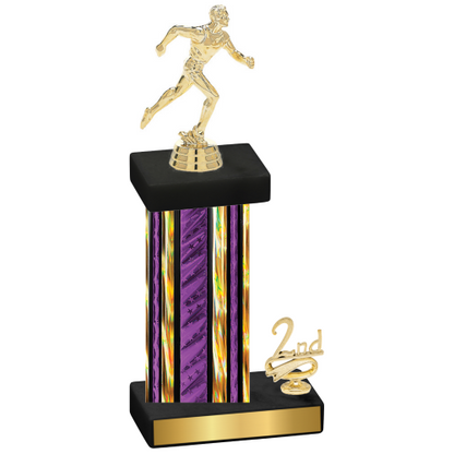 Accented Single Purple Glacier Second Place Running Trophy
