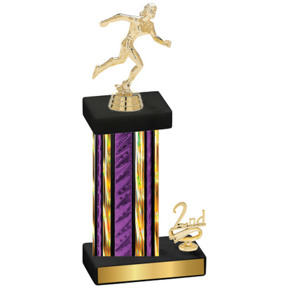 Accented Single Purple Glacier Second Place Running Trophy
