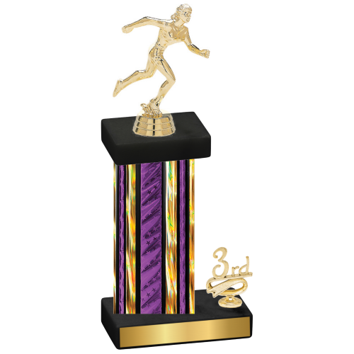 Accented Single Purple Glacier Third Place Running Trophy