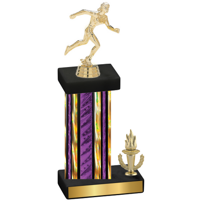 Accented Single Purple Glacier Victory Running Trophy