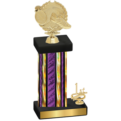 Accented Single Purple Glacier First Place Running Trophy