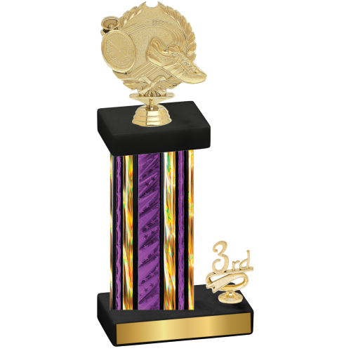 Accented Single Purple Glacier Third Place Running Trophy