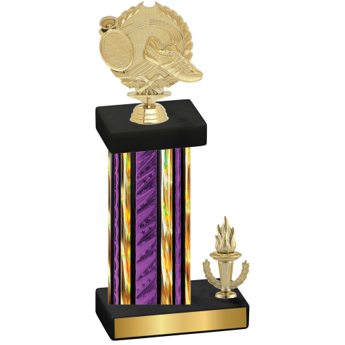 Accented Single Purple Glacier Victory Running Trophy