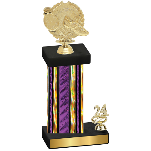 Accented Single Purple Glacier Year Running Trophy