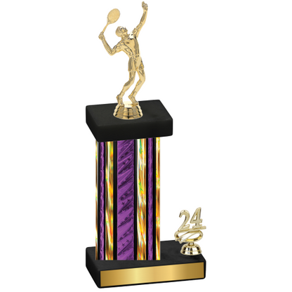 Accented Single Purple Glacier Year Tennis Trophy