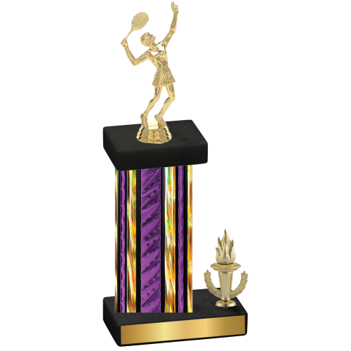 Accented Single Purple Glacier Victory Tennis Trophy