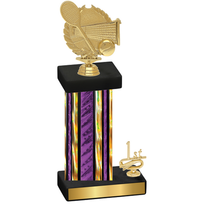 Accented Single Purple Glacier First Place Tennis Trophy