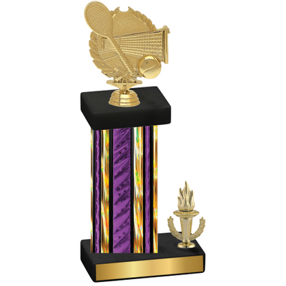 Accented Single Purple Glacier Victory Tennis Trophy