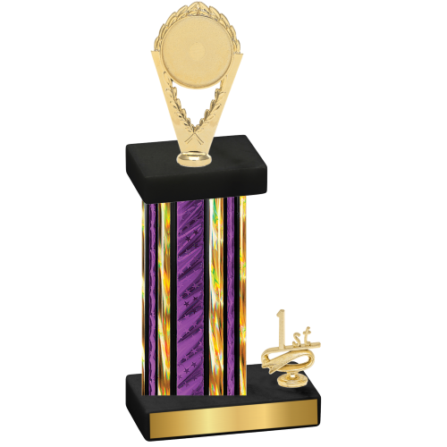 Accented Single Purple Glacier First Place Insert Trophy