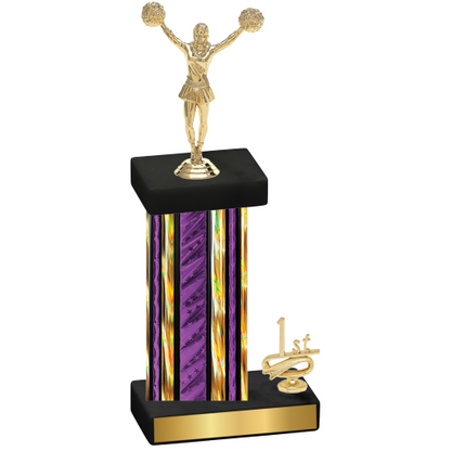 Accented Single Purple Glacier First Place Cheerleading Trophy